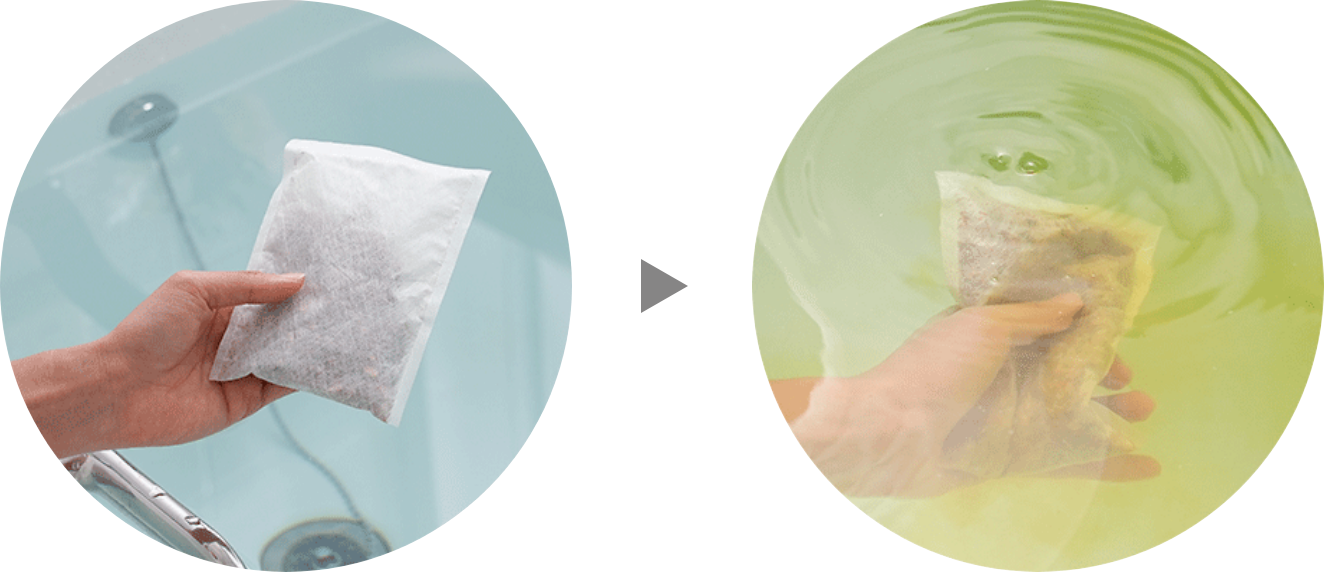 taidoの入浴剤を浴槽へ入れて使う手順